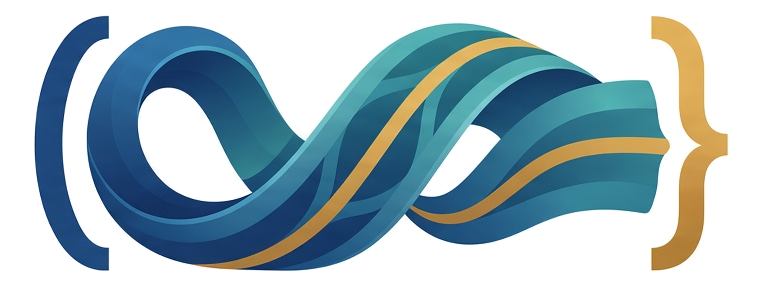 Codemorphis emblem: a ribbon of transformation between code brackets